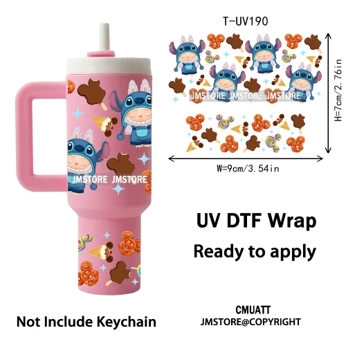 Cartoon Monsters Doll Kids Gift UV DTF Custom Prints Ready To Apply Transfer Stickers Waterproof Wraps For Mini Tumbler Keychain