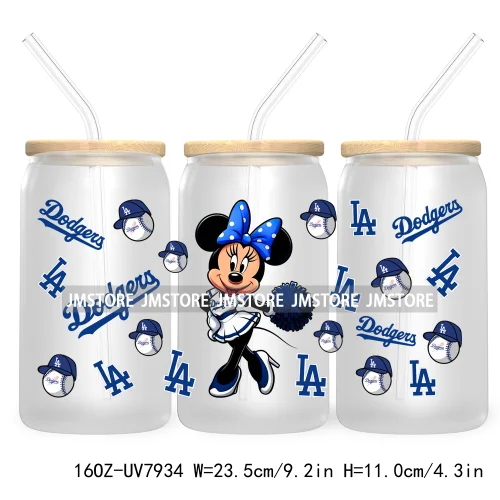 Coquette Baseball Sport UV DTF Sticker For 16OZ Libbey Glass Cup Can Wrap Transfer Sticker Custom Label DIY Logo Cartoon Friends