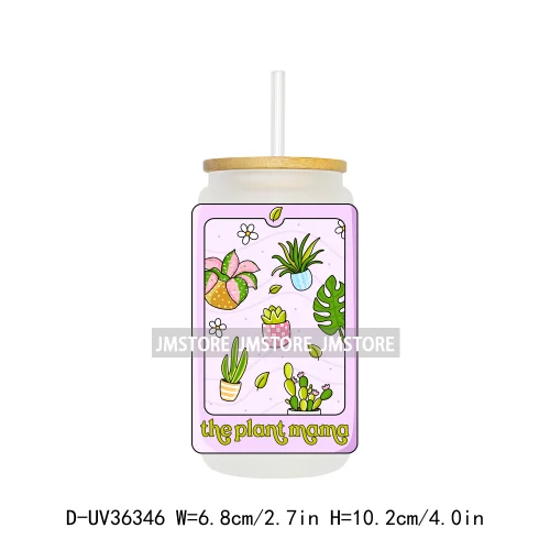 Coquette Iced Coffee Positive Quotes UV DTF Transfer Stickers Decals Ready To Apply Waterproof For 16OZ Libbey Glass Can Cup Mug