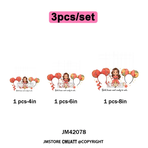 Cute Girls Coquette Magic Kingdom Mouse Ears Cartoon Quotes Iron on DTF Washable Transfers Stickers Ready to Press for T-shirts