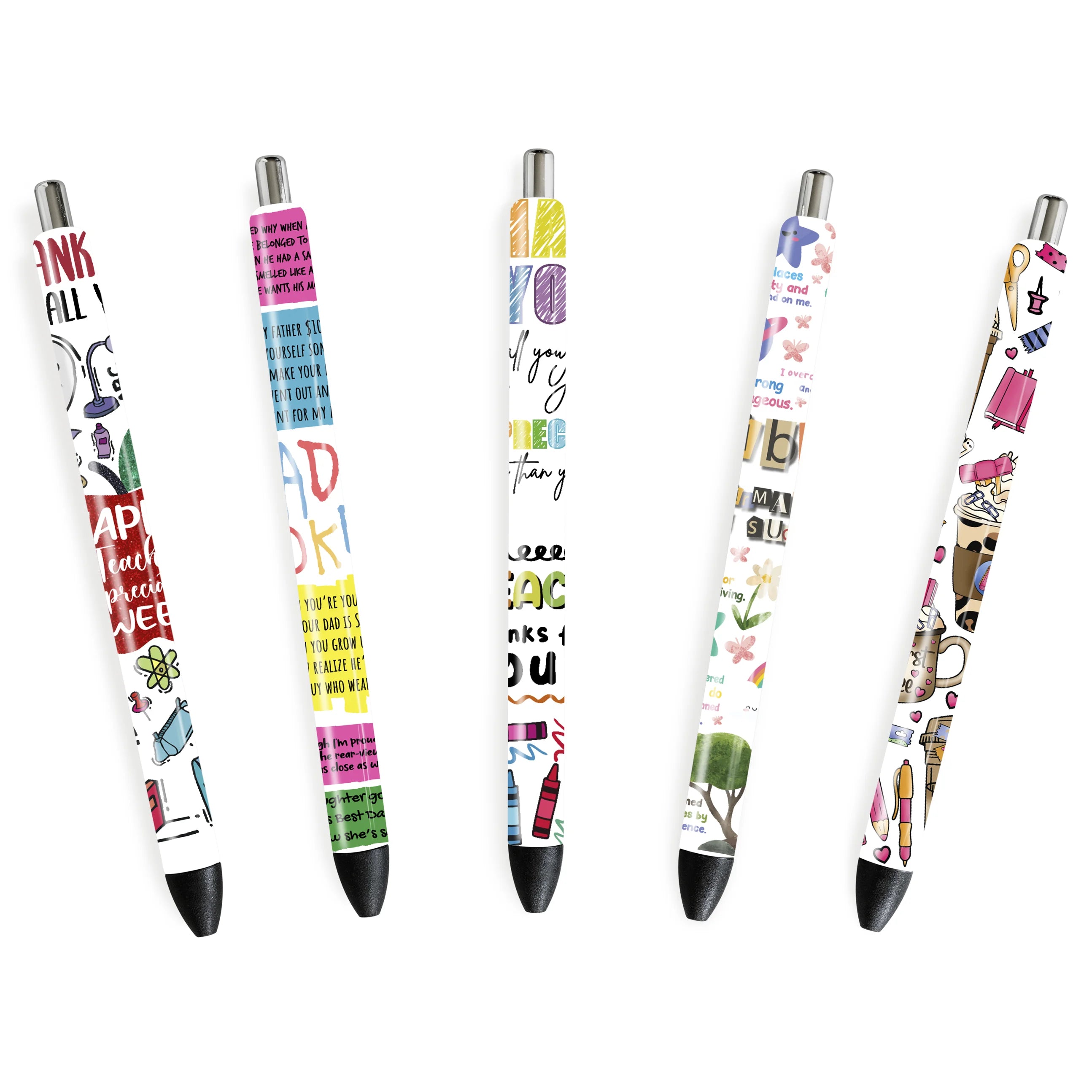 Cute Cartoon Monsters Character Kids UV DTF Pen Wraps Ready To Apply Transfer Stickers Waterproof Prints Durable Custom Labels