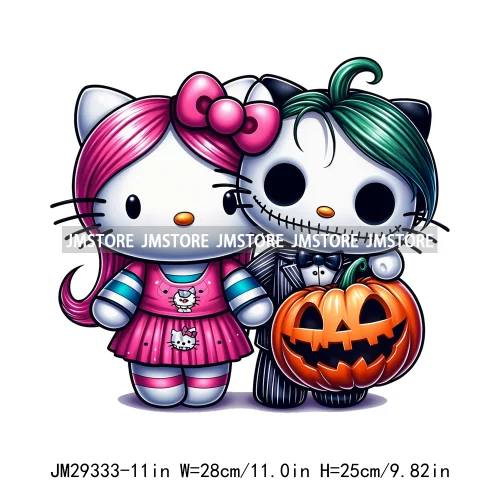 Cartoon Horror Character Halloween Vibes Pumpkin Killer Logos Iron On DTF Transfers Stickers Ready To Press For Hoodies