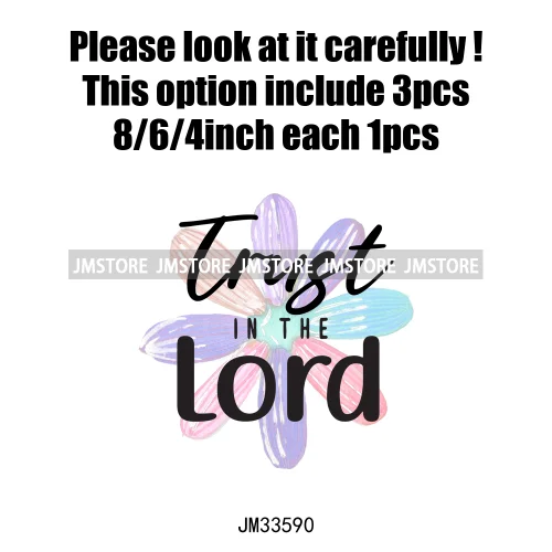 Colorful Faith Jesus God Religious Bible Verse Affirmation Spirits Iron On DTF Transfers Stickers Ready To Press T-shirts Bags