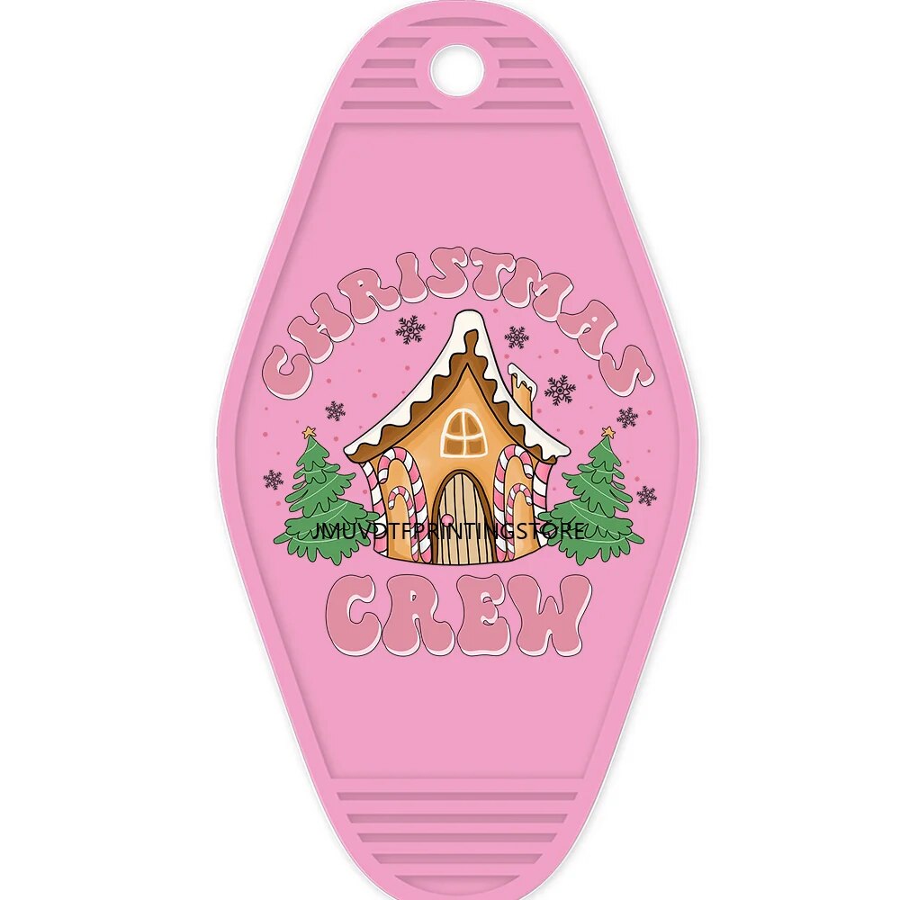 Merry Christmas Gnome High Quality WaterProof UV DTF Sticker For Motel Hotel Keychian Christmas Trees