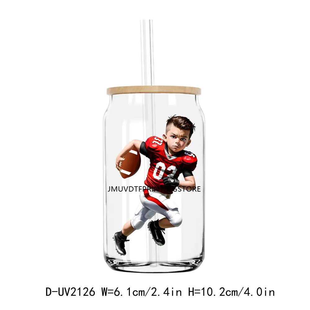 Baseball Football Sport Boy UV DTF Transfers Stickers Decals For Libbey Cold Cups Mugs Tumbler Waterproof DIY Craft