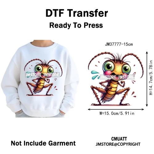 15cm 5.9in Kids Cute Nursery Thermal Printed Bird Fly Animal Washable Iron on DTF Transfers Stickers Ready to Press for Textile