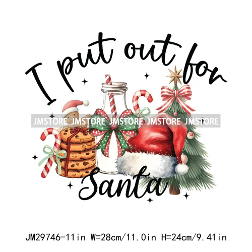Small Town Fram Fresh Tree Christmas Merry Vibes Ho Ho Ho Santa Deer Iron On DTF Transfers Stickers Ready To Press For Hoodies