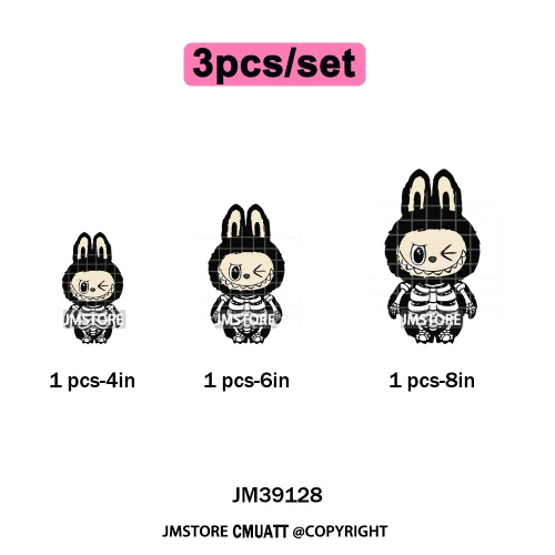 Cute Monster Cartoon Character Spooky Halloween Season Iron on DTF Washable Transfers Stickers Ready to Press for T-shirts Bags