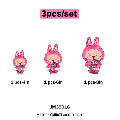 New Cartoon Doll Character With Mexican Food Iron on DTF Washable Heat Transfers Stickers Ready to Press for Textile Bags