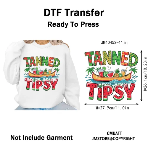 Hello Summer Vibes Watermelon Strawberry Fruit Festival Lover Coquette Iron on DTF Transfers Sticker Ready to Press for T-shirts