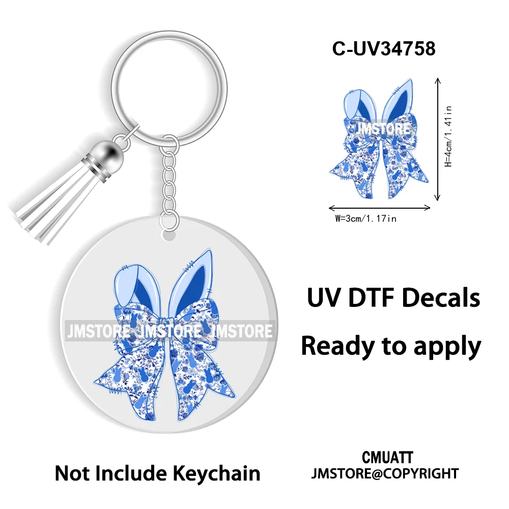 The Lord Is My Shepherd Christian Religious Easter Bible Verse Faith UV DTF Stickers For Round Circle Acrylic Keychain Keyring