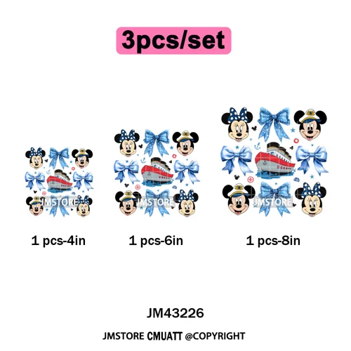 Trendy Girls Mirror Coquette Cartoon Friends Character Trip Holiday Iron on DTF Transfer Stickers Ready to Press for Sweatshirts