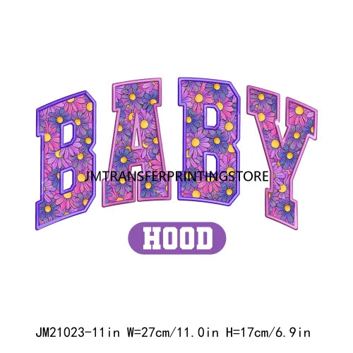 Colorful Mother Baby Hood Autism Mom Good Mama Day Bad Words Printing Mama Basics DTF Heat Transfer Stickers For T-shirts