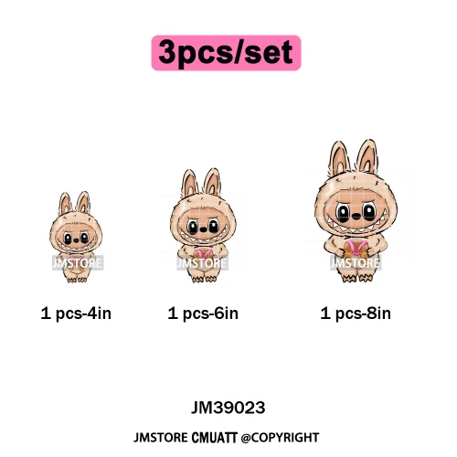 New Cartoon Doll Character With Mexican Food Iron on DTF Washable Heat Transfers Stickers Ready to Press for Textile Bags