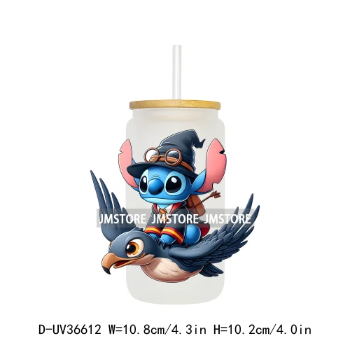 Magic Cartoon Wizard School UV DTF Transfer Stickers Decals Ready To Apply Waterproof For 16OZ Libbey Glass Can Cups Tumbler