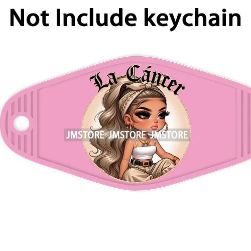 Chicana Chola Chibi Style Latina Zodiac High Quality Durable WaterProof UV DTF Stickers For Motel Hotel Keychain Lady Women