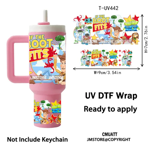 Chibi Girl Heart Cartoon Princess UV DTF Mini Tumbler Keychain Wraps Ready To Apply Transfer Stickers Prints Waterproof Decals