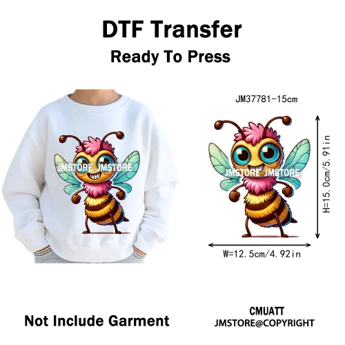 15cm 5.9in Kids Cute Nursery Thermal Printed Bird Fly Animal Washable Iron on DTF Transfers Stickers Ready to Press for Textile