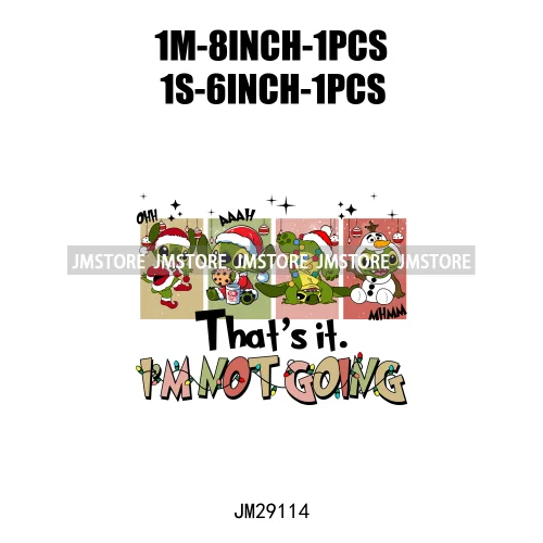 Cartoon Animal Character Merry Christmas Holiday Season Iron On DTF Transfer Stickers Logos Ready To Press For Hoodies