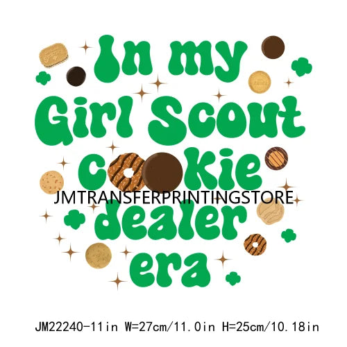 Funny In My Girl Mom Scout Cookie Era Print Logo Cookie Moms Girls Club Iron On DTF Transfer Stickers Ready To Press For Clothes