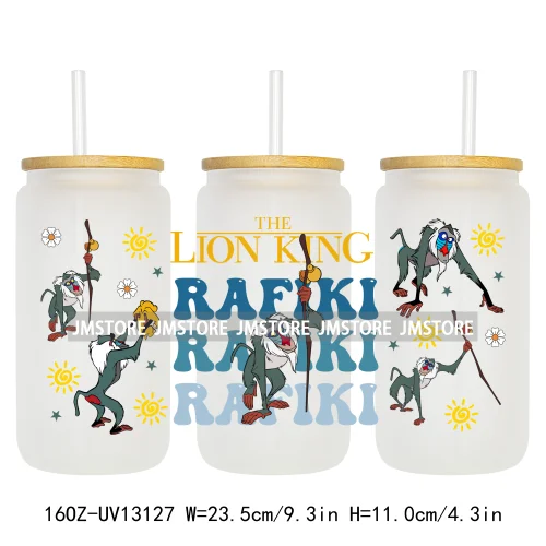 Cartoon Characters Family Trip 16OZ UV DTF Cup Wraps Ready To Apply Waterproof Transfer Stickers For Libbey Glass Can Tumbler