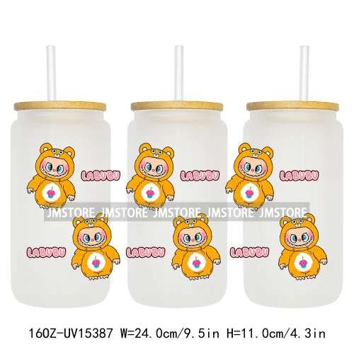 Funny Cartoon Characters Doll Friends 16OZ UV DTF Cup Wraps Ready To Apply Custom Transfer Stickers For Libbey Glass Can Tumbler