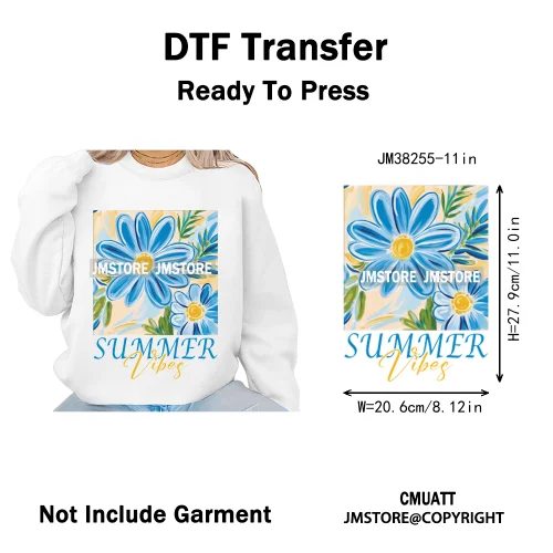 Seashell Sweet Summer Salty Soul Preppy Coastal Coquette Floral Vibes Iron on DTF Transfers Stickers Ready to Press for T-shirts