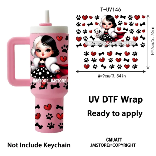 Princess Cartoon Queen Heart Wholesale Bulk UV DTF Wraps Ready To Apply Transfer Stickers Waterproof For Mini Tumbler Keychain