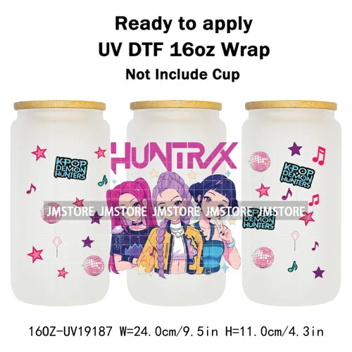 Kpop Idol Fan Art Anime Lover Gift UV DTF Cup Wrap Ready To Apply Transfer Stickers 16OZ Tumbler Wraps DIY For Libbey Glass Can