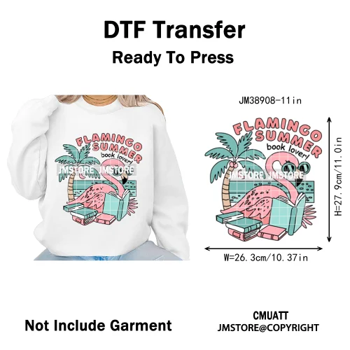 Funny Bookish Romance Reader Book Lovers Motivational Quotes Iron on DTF Washable Transfers Stickers Ready to Press for T-shirts