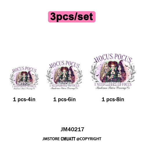 Horror Halloween Movie Witches Social Club Thug Life Coquette Iron on DTF Washable Transfers Stickers Ready to Press for Textile