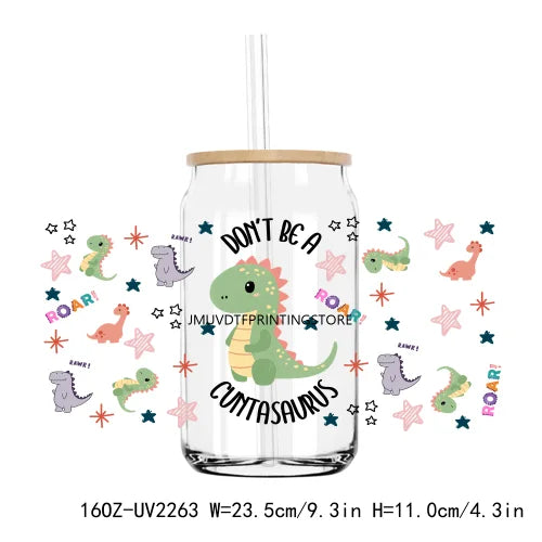 My Dog's Affirmations Cat Mom Coffee UV DTF Sticker For 16OZ Libbey Glass Cup Can Wrap Transfer Sticker Custom Labels DIY Logo