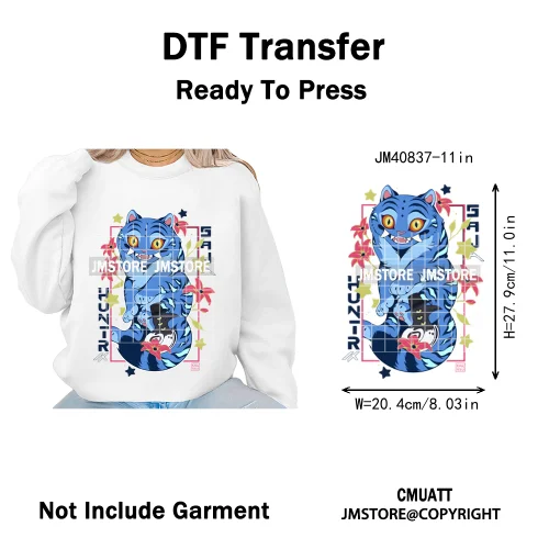 Kpop Culture Idol Movie Inspired Music Lover Cute Blue Anime Character Iron on DTF Transfers Stickers Ready to Press for Clothes