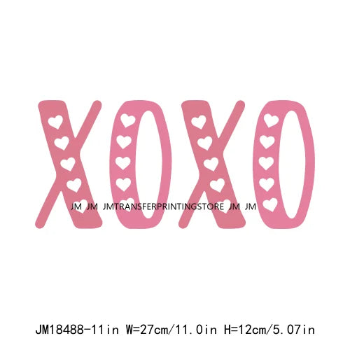 Iron On Love More Cupid Vibes Transfer Decals Self Love Club Pink XOXO Valentine's Day DTF Heat Press Stickers For Clothing Bags