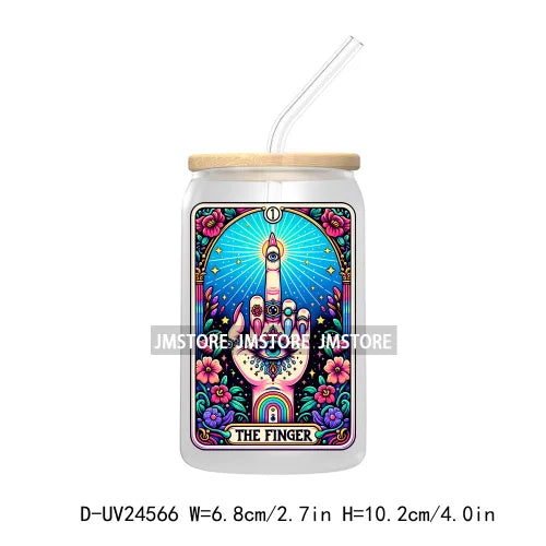 Mexican Culture Tarot Card UV DTF Transfer Stickers Decals For Libbey Cold Cups Mug Tumbler Waterproof DIY Craft Latina Skeleton