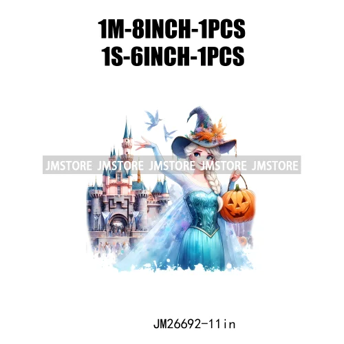 Wholesale Cartoon Character Pumpkin Halloween Scary Vibes Thermal Logo DTF Iron On Transfer Stickers Ready To Press For Clothing