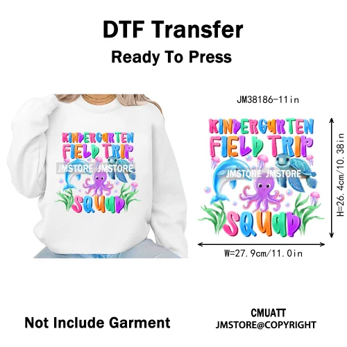 Hello Summer Lake Junkie Beach Vibes Last Day Of School Iron on DTF Thermal Transfer Stickers Ready to Press for T-shirt Bags