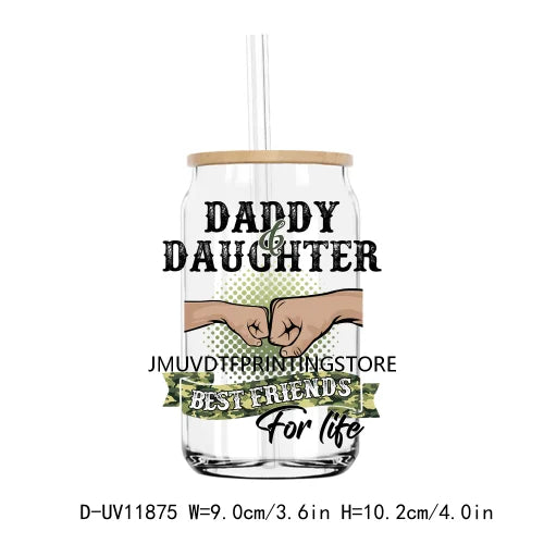 Father's Day UV DTF Transfers Stickers Decals For Libbey Cold Cups Mugs Tumbler Waterproof DIY Logo Cool Grandpa Papa Dad Gift