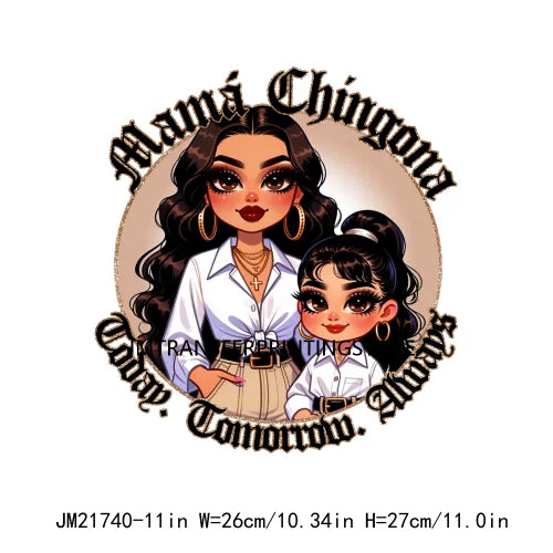 Iron On I'm Not A Regular Mom I'm A Chingona Mom Latina Mexican Proud Papa Graduate Chicano DTF Transfer Stickers For Clothes