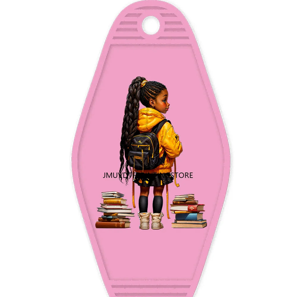 Cute Basketball Girl Players High Quality WaterProof UV DTF Sticker For Motel Hotel Keychain Cheerleading Girls