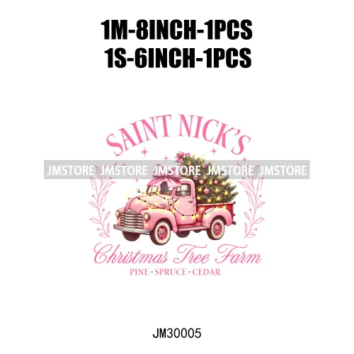 Coquette Pink Girly Christmas Vibes Book Just Waiting For Christmas Iron On DTF Transfer Stickers Ready To Press For Hoodies Bag