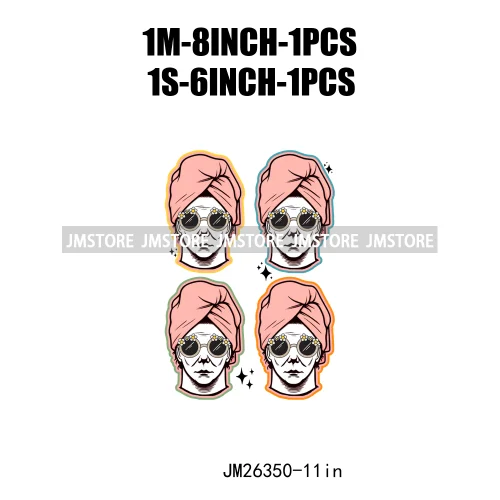 Funny Halloween Ghost Boogie Trick Or Treat Stay Spooky Printing Design DTF Iron On Transfer Stickers Ready To Press For Clothes