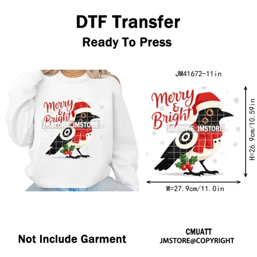 Christmas Kpop Holiday Idol Santa Holly Jolly Merry Christmas Iron on DTF Washable Transfers Stickers Ready to Press for Textile