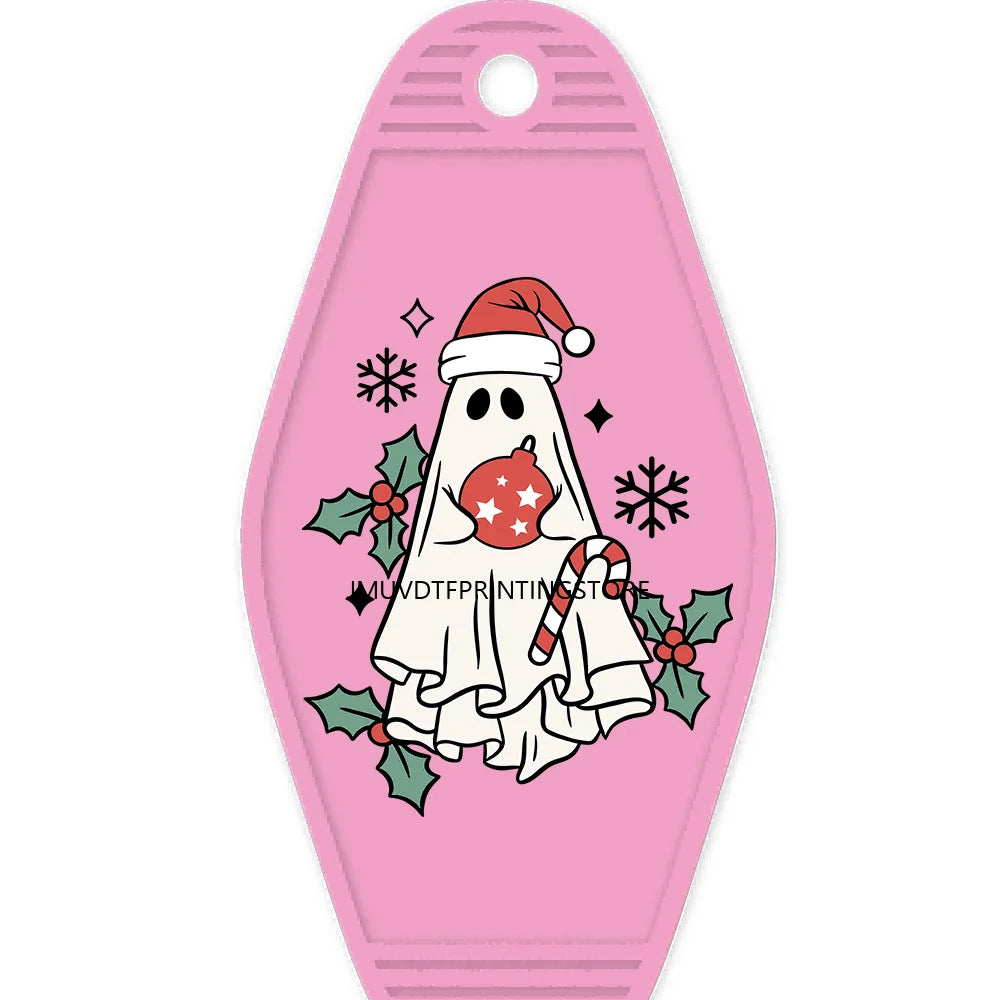 Christmas Boojee Snowman Stanley Tumbler Belt Bag High Quality WaterProof UV DTF Sticker For Motel Hotel Keychain Santa Claus