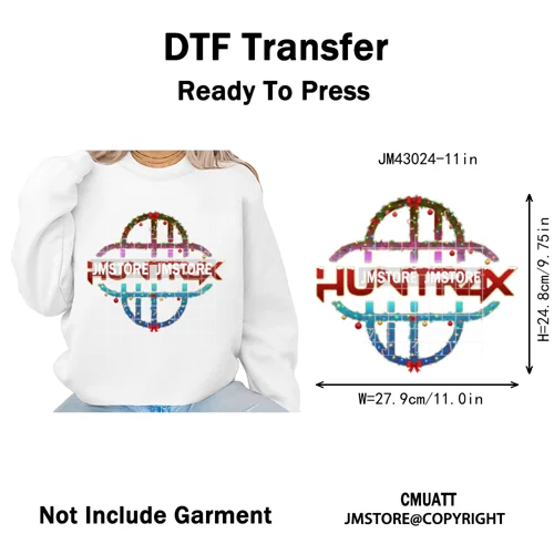 Kpop Hunters Merry Christmas Tiger Anime Lover Holiday Gift Iron on DTF Heat Transfers Stickers Ready to Press for Sweatshirts