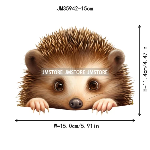 15cm 5.9in Kids Hide-and-seek Animal Iron On Heat Transfer Sticker For Clothes Vinyl Thermal Appliques Washable T-Shirt Decal