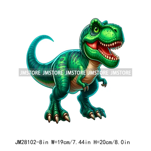 Funny Diy Dinosaur Cute Dino Nursery Animal DTF Iron On Transfers Stickers Ready To Press For T-shirts Bags