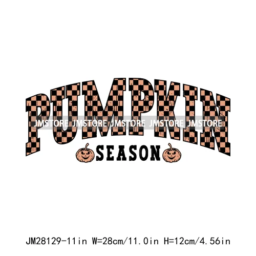 Pumpkin Season Autumn Coquette Bow Girly Cozy Fall Vibes Decals DTF Iron On Transfers Stickers Ready To Press For Hoodies Bags