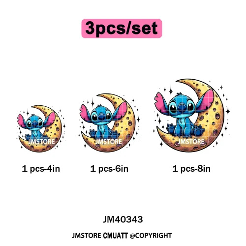 Trendy Cartoon Animal Characters Lover Cold Peel Logos Iron on DTF Washable Transfers Stickers Ready to Press for Hoodies Bags