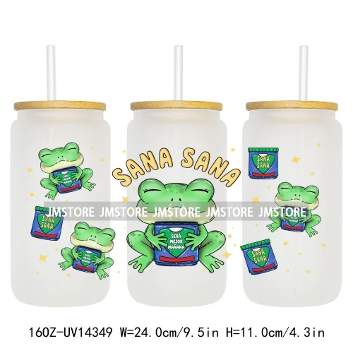 Mexican Mama Needs Cafecito UV DTF Stickers Ready to Transfer Cup Wrap Custom Labels DIY Craft For Libbey Can Glass Tumblers Mug